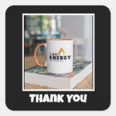 Foto-Aufkleber anpassen Quadratischer Aufkleber (Vorderseite)