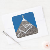 Foto-Aufkleber auf dem Dach von Trulli Quadratischer Aufkleber (Umschlag)