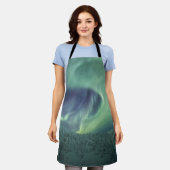 Foto Aurora Borealis Winterlandschaft Schürze (Getragen)
