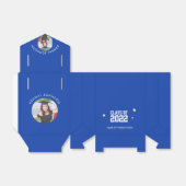 Foto aus blau-weißem Abschluss Geschenkschachtel (Ungefaltet)