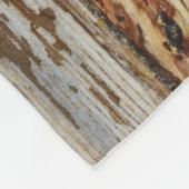 Foto aus braunem Holz Fleecedecke (Ecke)