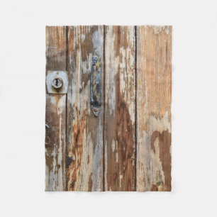 Foto aus braunem Holz Fleecedecke