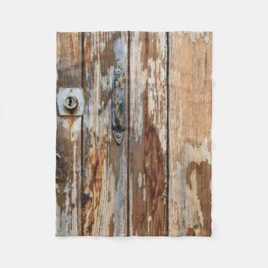 Foto aus braunem Holz Fleecedecke (Vorderseite)