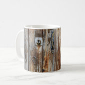 Foto aus braunem Holz Kaffeetasse (Vorderseite Links)
