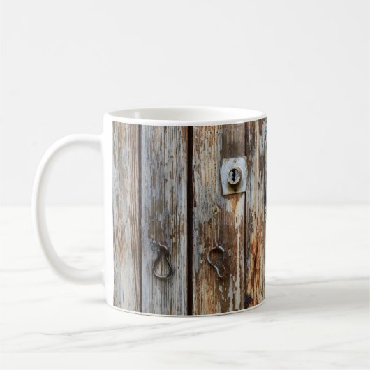 Foto aus braunem Holz Kaffeetasse (Links)