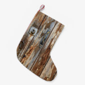 Foto aus braunem Holz Kleiner Weihnachtsstrumpf (Vorderansicht (hängend))