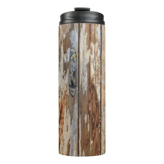 Foto aus braunem Holz Thermosbecher (Vorderseite)