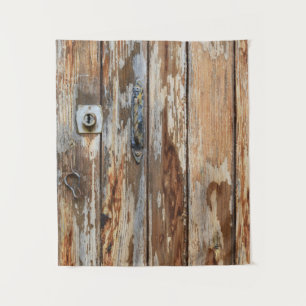 Foto aus braunem Holz Wandteppich