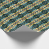 Foto aus farbenfrohen Blättern, Gelbbraun Geschenkpapier (Ecke)