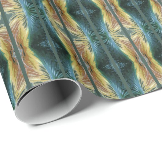 Foto aus farbenfrohen Blättern, Gelbbraun Geschenkpapier (Rolleneckpunkt)