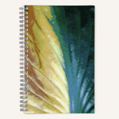 Foto aus farbenfrohen Blättern, Gelbbraun Notizblock (Vorderseite)