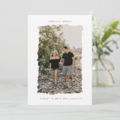 Foto aus gebürstetem Rahmen Save The Date (Stehend Vorderseite)