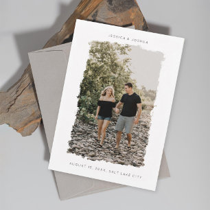 Foto aus gebürstetem Rahmen Save The Date