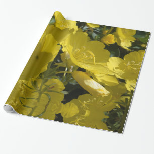 Foto aus gelben Blumen, Packpapier im Sommer