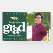 Foto aus grünem Abschluss Banner (Horizontal)