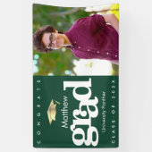 Foto aus grünem Abschluss Banner (Vertikal)