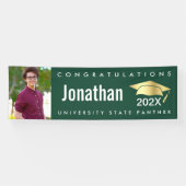 Foto aus grünem Abschluss Banner (Horizontal)