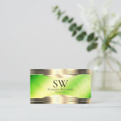 Foto aus hellgrünem Marmor Visitenkarte (Stehend Vorderseite)