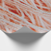 Foto aus leichtem Korallenrosa Geschenkpapier (Ecke)