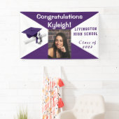 Foto aus lila und weißem Abschluss Banner (Insitu)