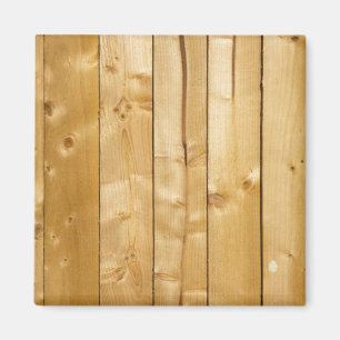 Foto aus naturgeknotetem hellem Holz Magnet