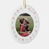 Foto aus Rahmen mit weißer und roter Hand Keramik Ornament (Rechts)