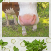 Foto aus Rinderportrait Geschirrtuch (Gefaltet)