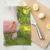 Foto aus Rinderportrait Geschirrtuch (Viertel Falte)