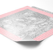 Foto aus rosa und weißen Punkten (Ecke)