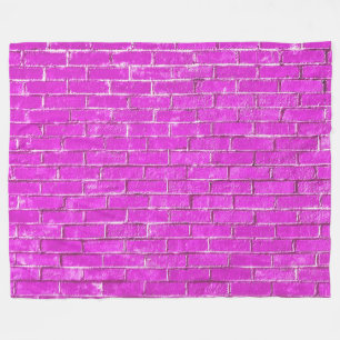 Foto aus rosa Ziegeln Fleecedecke