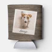 Foto aus rustikalem Holz Personalisiert Dosenkühler (Rückseite)
