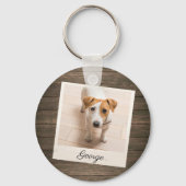 Foto aus rustikalem Holz Personalisiert Schlüsselanhänger (Vorderseite)