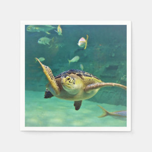 Foto aus Schildkrötenmeer Serviette