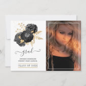 Foto aus schwarzem Abschluss Ankündigung (Vorderseite)