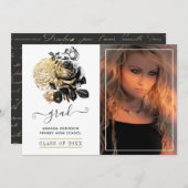 Foto aus schwarzem Abschluss Ankündigung (Vorne/Hinten)