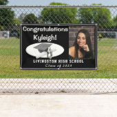 Foto aus schwarzem, grauem und weißem Vinyl-Abschl Banner (Insitu)