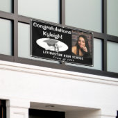 Foto aus schwarzem, grauem und weißem Vinyl-Abschl Banner (Äußeres Gebäude)