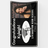 Foto aus schwarzem, grauem und weißem Vinyl-Abschl Banner (Vertikal)