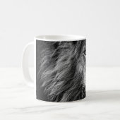 Foto aus schwarzem und weißem Lion Kaffeetasse (Vorderseite Links)