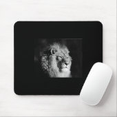 Foto aus schwarzem und weißem Lion Mousepad (Mit Mouse)