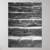 Foto aus schwarzem und weißem Stein Poster (Vorne)