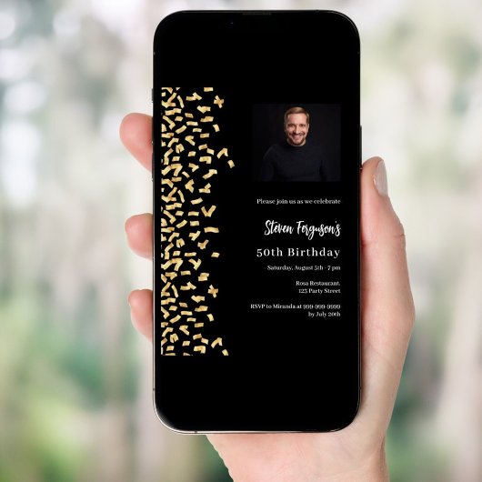 Foto aus Schwarzgolden Einladung