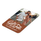 Foto aus Terracotta Save the Date Magnet (Linke Seite)