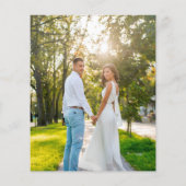 Foto aus weißem Marmor Einladung zur Hochzeit (Rückseite)