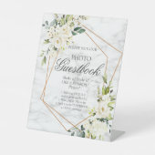 Foto aus weißem Marmor Sockelschild (Vorderseite)