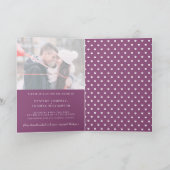 Foto aus weißem Mehlkopf gefaltet Einladung (Innenseite)