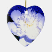 Foto aus weißem und lila Peony Keramikornament (Rechts)