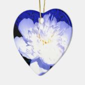 Foto aus weißem und lila Peony Keramikornament (Links)