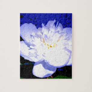 Foto aus weißem und lila Peony Puzzle