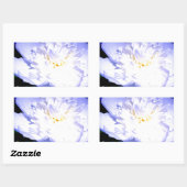 Foto aus weißem und lila Peony Rechteckiger Aufkleber (Blatt)